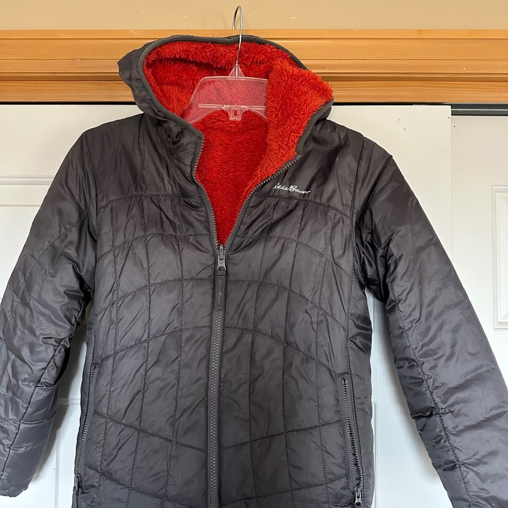 Kids size S - reversible Eddie Bauer hooded jacket w/ zipper